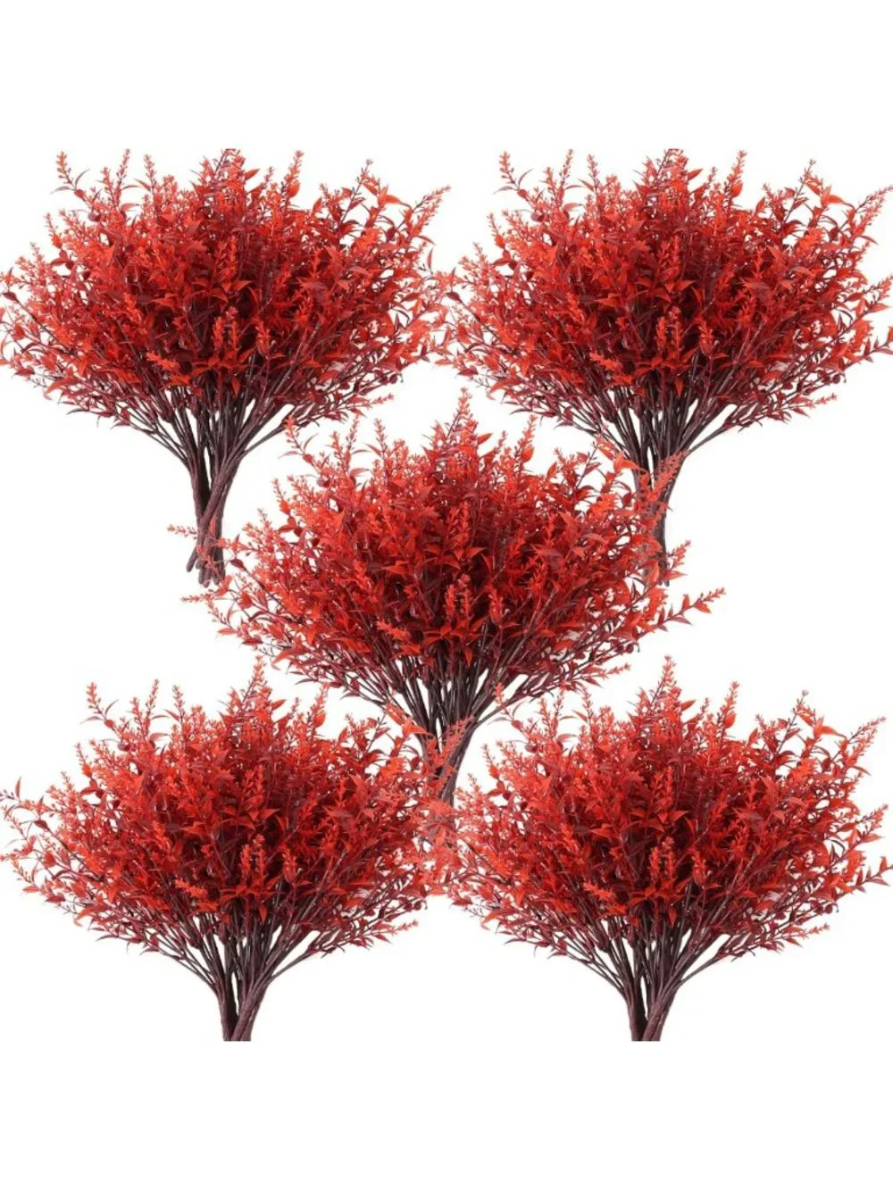 36Pcs Artificial Fall Lavender & Burgundy Flowers - Gothic Home Decor